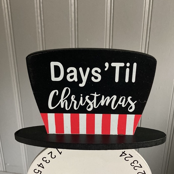 NWT- Wooden Snowman ⛄️ Let It Snow 24 Days To Christmas Countdown Decoration - Picture 4 of 16